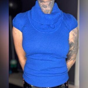 Blue Women's Turtleneck Sweater